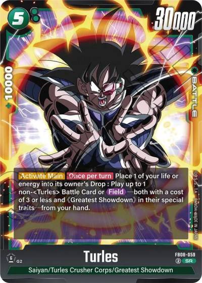 Turles FB08-059 Saiyan's Pride Fusion World card