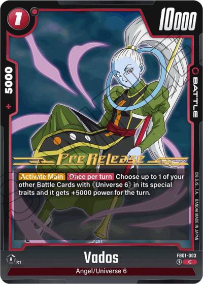 Vados FB01-003 Awakened Pulse Pre-Release Cards Fusion World card