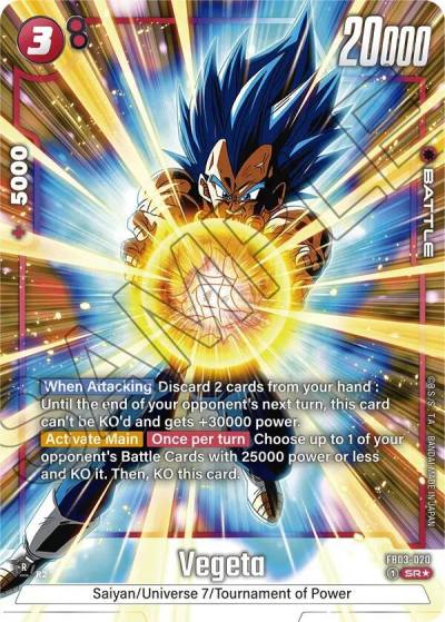 Vegeta Alternate Art FB03-020 Raging Roar Fusion World card