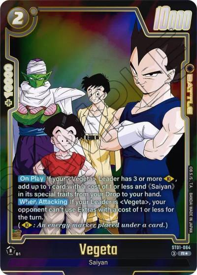 Vegeta Alternate Art ST01-064 Story Booster 01 Fusion World card