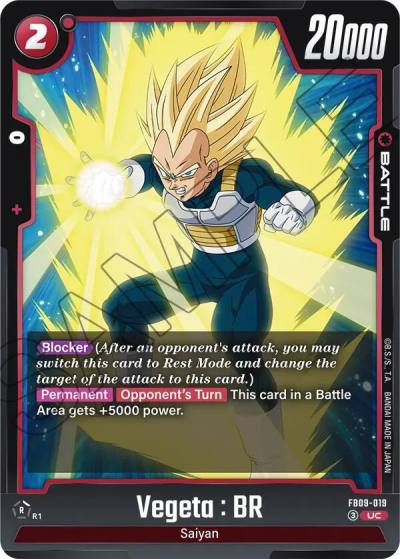Vegeta BR FB09-019 Dual Evolution Fusion World card