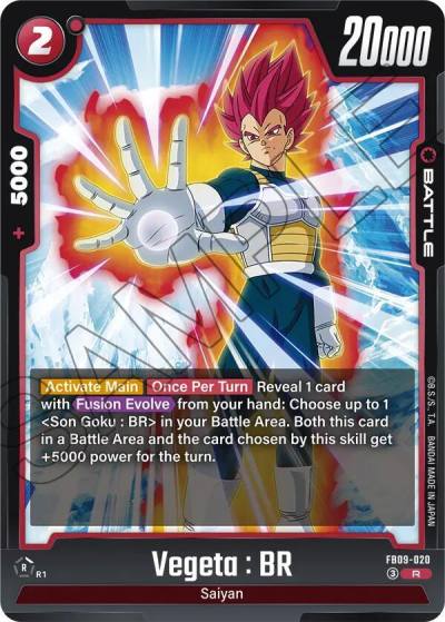 Vegeta BR FB09-020 Dual Evolution Fusion World card