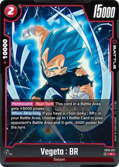 Vegeta BR FB10-017 Cross Force Fusion World card
