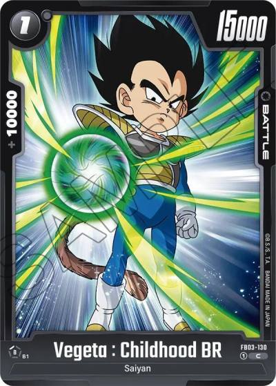 Vegeta Childhood BR FB03-130 Raging Roar Fusion World card