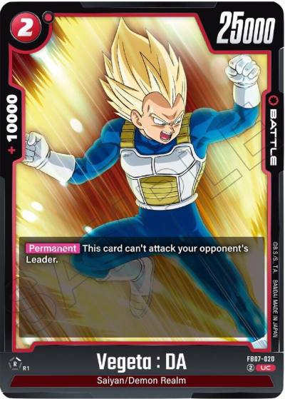 Vegeta DA FB07-020 Wish For Shenron Fusion World card