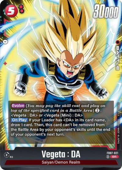 Vegeta DA FB07-021 Wish For Shenron Fusion World card