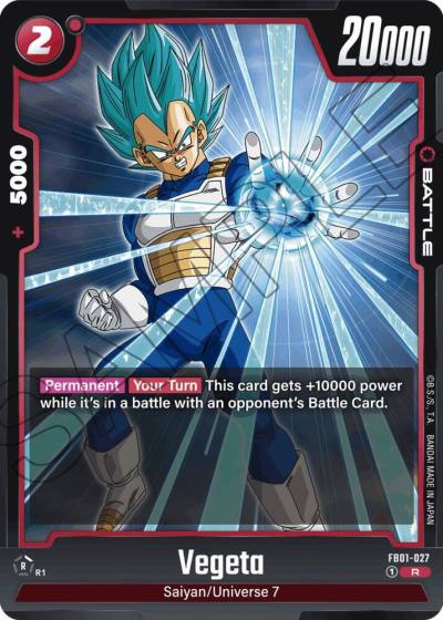 Vegeta FB01-027 Awakened Pulse Fusion World card