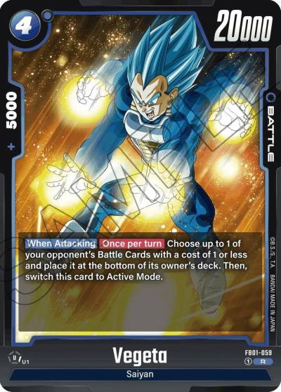 Vegeta FB01-059 Awakened Pulse Fusion World card