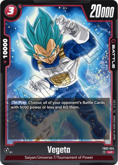 Vegeta  FB02-024 Blazing Aura Fusion World card