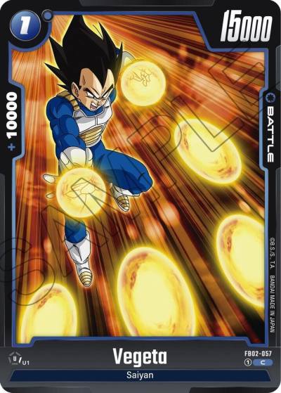 Vegeta  FB02-057 Blazing Aura Fusion World card