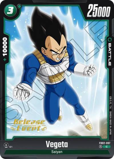 Vegeta FB02-097 Blazing Aura Release Event Cards Fusion World card