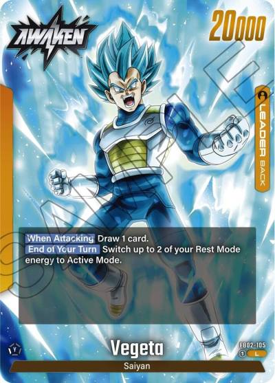 Vegeta FB02-105 Blazing Aura Fusion World card