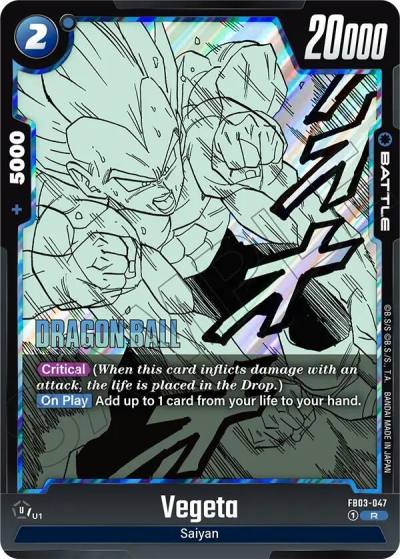Vegeta FB03-047 Manga Booster 02 Fusion World card