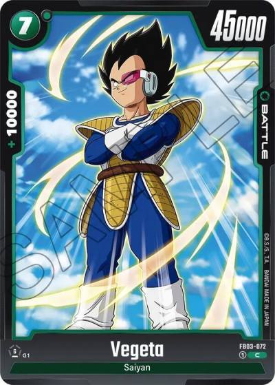 Vegeta FB03-072 Raging Roar Fusion World card