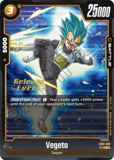 Vegeta FB03-090 Raging Roar Release Event Cards Fusion World card