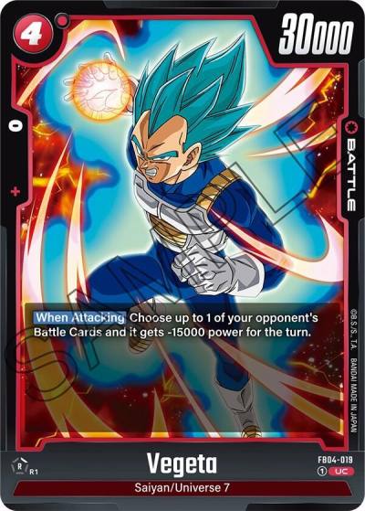 Vegeta FB04-019 Ultra Limit Fusion World card