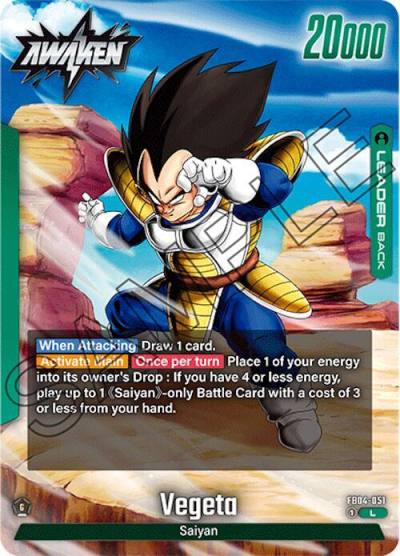 Vegeta FB04-051 Ultra Limit Fusion World card