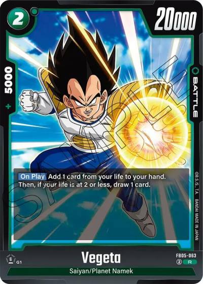 Vegeta FB05-063 New Adventure Fusion World card