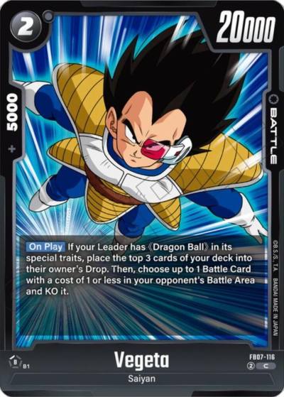 Vegeta FB07-116 Wish For Shenron Fusion World card