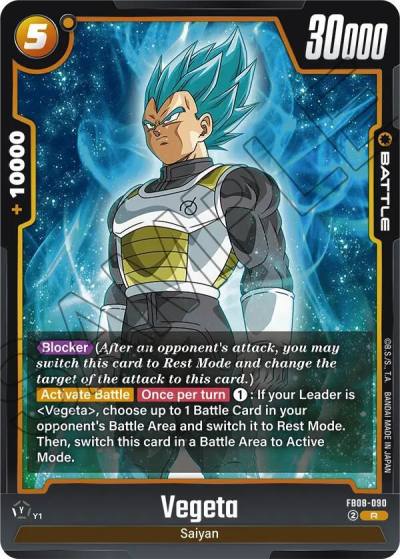 Vegeta FB08-090 Saiyan's Pride Fusion World card