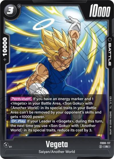 Vegeta FB08-117 Saiyan's Pride Fusion World card