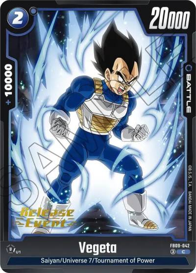 Vegeta FB09-042 Dual Evolution Release Event Cards Fusion World card