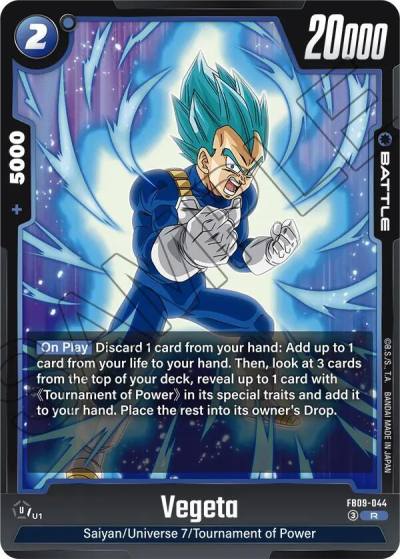 Vegeta FB09-044 Dual Evolution Fusion World card