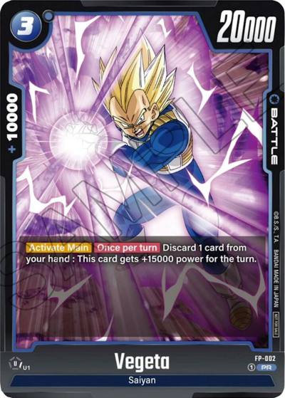 Vegeta FP-002 Fusion World Promotion Cards and Packs Fusion World card