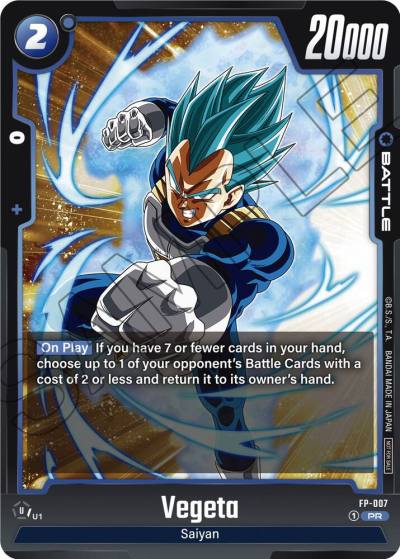 Vegeta FP-007 Fusion World Promotion Cards and Packs Fusion World card