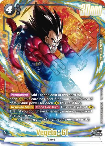 Vegeta GT Alternate Art FB09-117 Dual Evolution Fusion World card