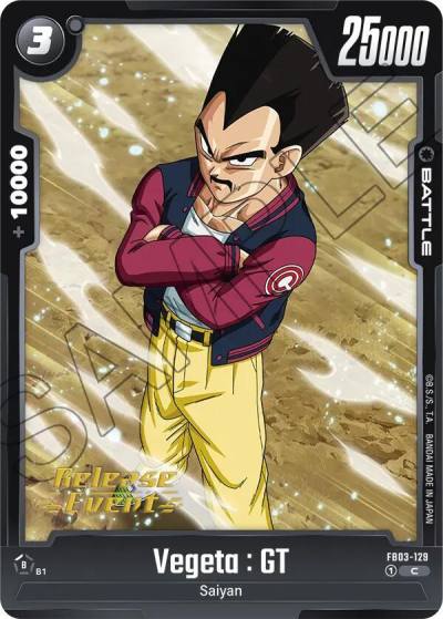 Vegeta GT FB03-129 Raging Roar Release Event Cards Fusion World card