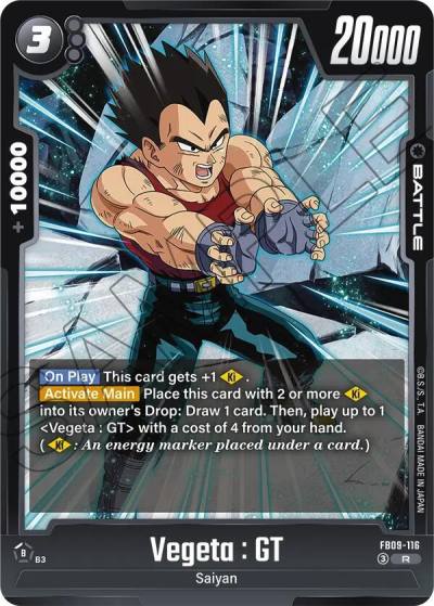 Vegeta GT FB09-116 Dual Evolution Fusion World card