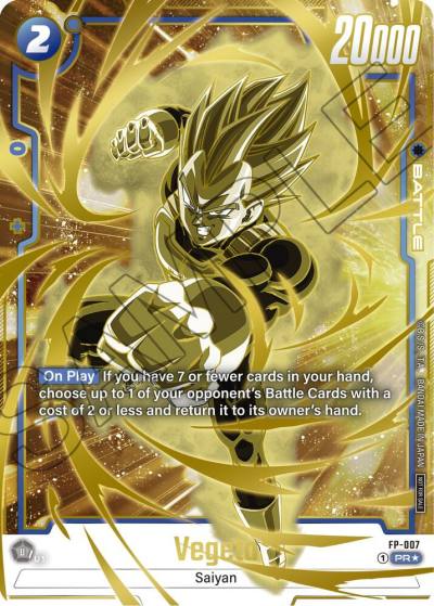 Vegeta Gold FP-007 Fusion World Promotion Cards and Packs Fusion World card