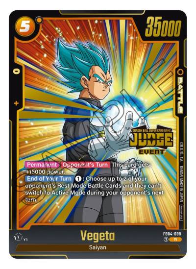 Vegeta Judge Pack Event Judge 03 FB04-089 Tournament and Championship Promos Fusion World card