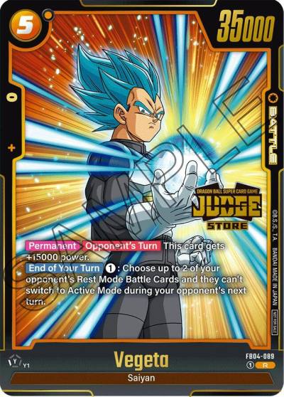 Vegeta Judge Pack Store Judge 03 FB04-089 Tournament and Championship Promos Fusion World card