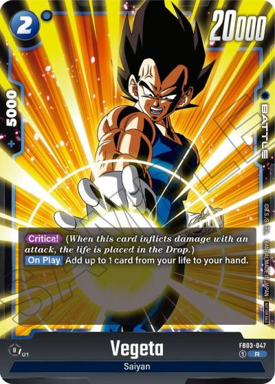 Vegeta Limited Pack 01 FB03-047 Tournament and Championship Promos Fusion World card