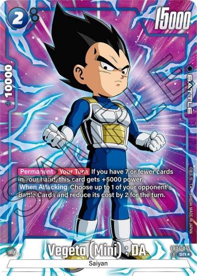 Vegeta Mini DA Alternate Art FB04-045 Ultra Limit Fusion World card