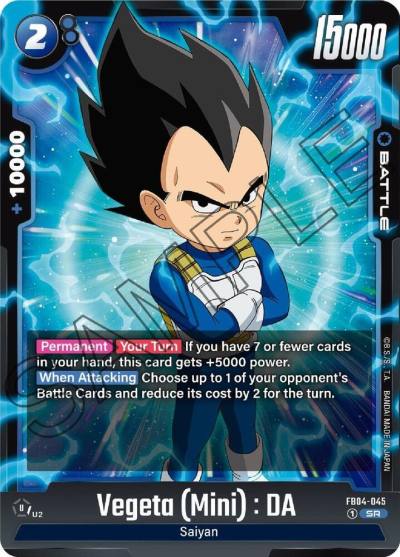 Vegeta Mini DA FB04-045 Ultra Limit Fusion World card