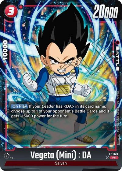 Vegeta Mini DA FP-029 Fusion World Promotion Cards and Packs Fusion World card