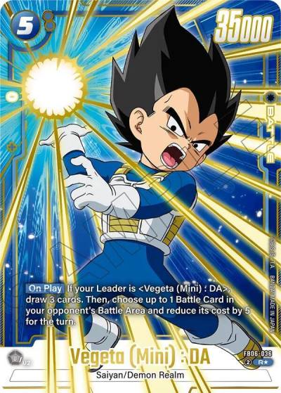 Vegeta Mini DA Gold FB06-036 Fusion World Promotion Cards and Packs Fusion World card