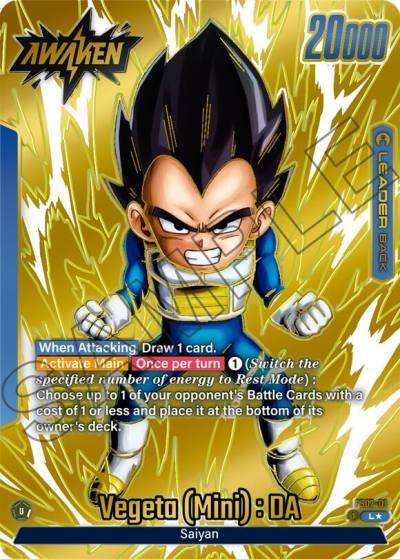 Vegeta Mini DA Gold FS07-01 Tournament and Championship Promos Fusion World card