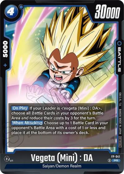 Vegeta Mini FP-041 Rivals Clash Release Event Cards Fusion World card