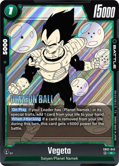 Vegeta SB02-045 Manga Booster 02 Fusion World card