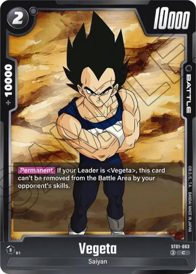 Vegeta ST01-063 Story Booster 01 Fusion World card