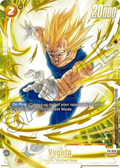 Vegeta Selection Pack 01 Finalist FP-023 Tournament and Championship Promos Fusion World card