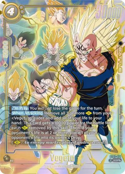 Vegeta Super Alternate Art ST01-071 Story Booster 01 Fusion World card