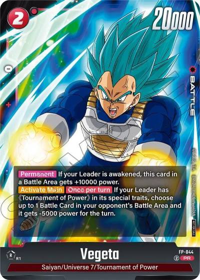 Vegeta Tournament Pack 07 FP-044 Tournament and Championship Promos Fusion World card