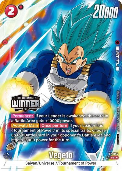 Vegeta Tournament Pack Winner 07 FP-044 Tournament and Championship Promos Fusion World card