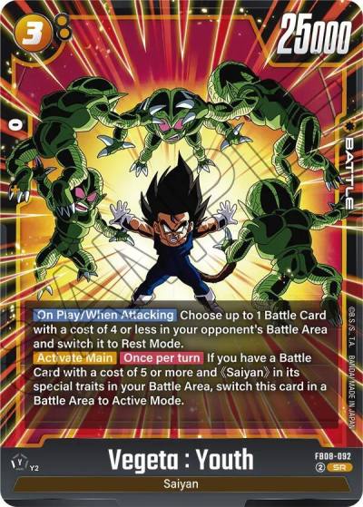 Vegeta Youth FB08-092 Saiyan's Pride Fusion World card