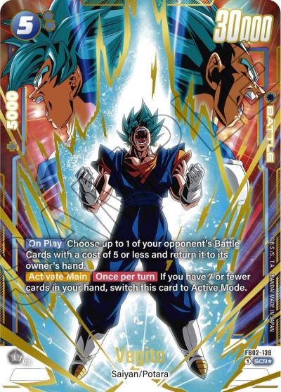 Vegito Alternate Art FB02-139 Blazing Aura Fusion World card